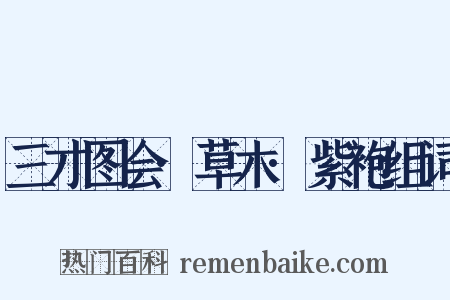 三才图会·草木·紫袍组词是什么意思的图片